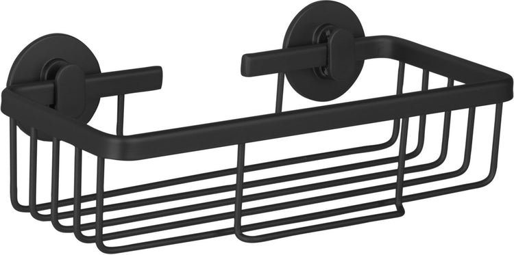Differnz selbstklebendes Duschregal schwarz – Duschkorb – hängendes Rechteck – Duschregal ohne Bohren – Aluminium – 25 x 11,6 x 8,1 cm
