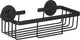 Differnz selbstklebendes Duschregal schwarz – Duschkorb – hängendes Rechteck – Duschregal ohne Bohren – Aluminium – 25 x 11,6 x 8,1 cm