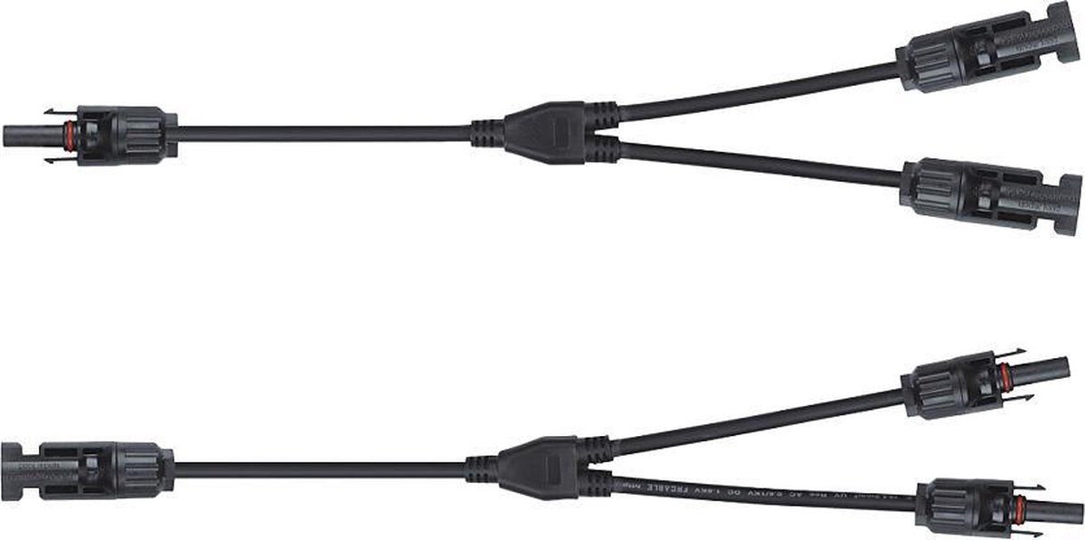 Orno mc4 Y-Verteiler – für Solarpanels – Set 1x ff-m + 1x mm-f – Profi-Qualität – konfektioniertes Solarpanel-Kabel
