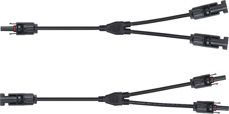 Orno mc4 Y-Verteiler – für Solarpanels – Set 1x ff-m + 1x mm-f – Profi-Qualität – konfektioniertes Solarpanel-Kabel