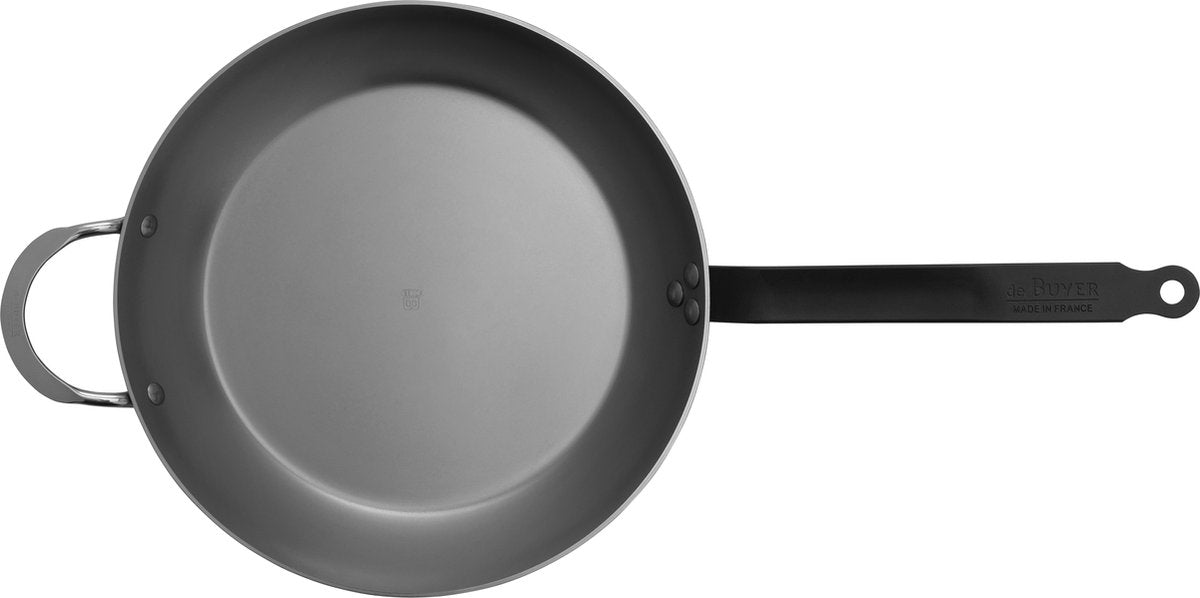 Debuyer de Buyer Mineral B schwarze Bratpfanne 32 cm – Stahlblech – PFAS-frei – professionelle Backleistung – induktionsgeeignet