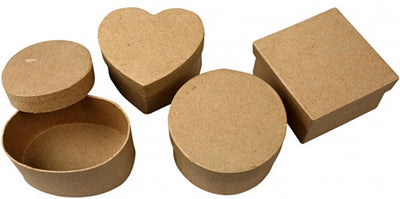 Creativ Company Medium Boxen, H: 5 cm, D 10-12 cm, 4 Stück 1 Box