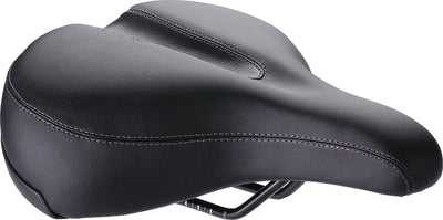 Bbb Cycling SoftShape Upright – Fahrradsattel für Damen und Herren – E-Bike- oder City-Bike-Sattel – aufrechte Fahrradposition 90° – 265 x 220 mm – Schwarz – BSD-127