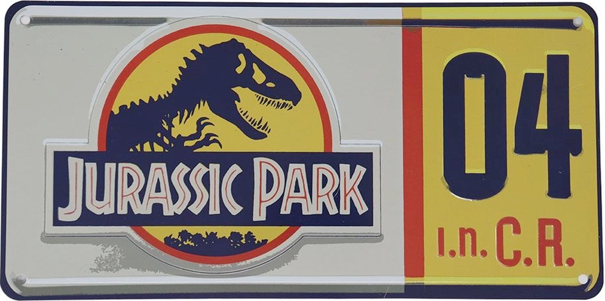Fanattik Jurassic Park Replik Replik 1 1 Dennis Nedry Nummernschild mehrfarbig