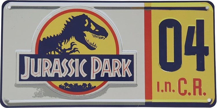 Fanattik Jurassic Park Replik Replik 1 1 Dennis Nedry Nummernschild mehrfarbig