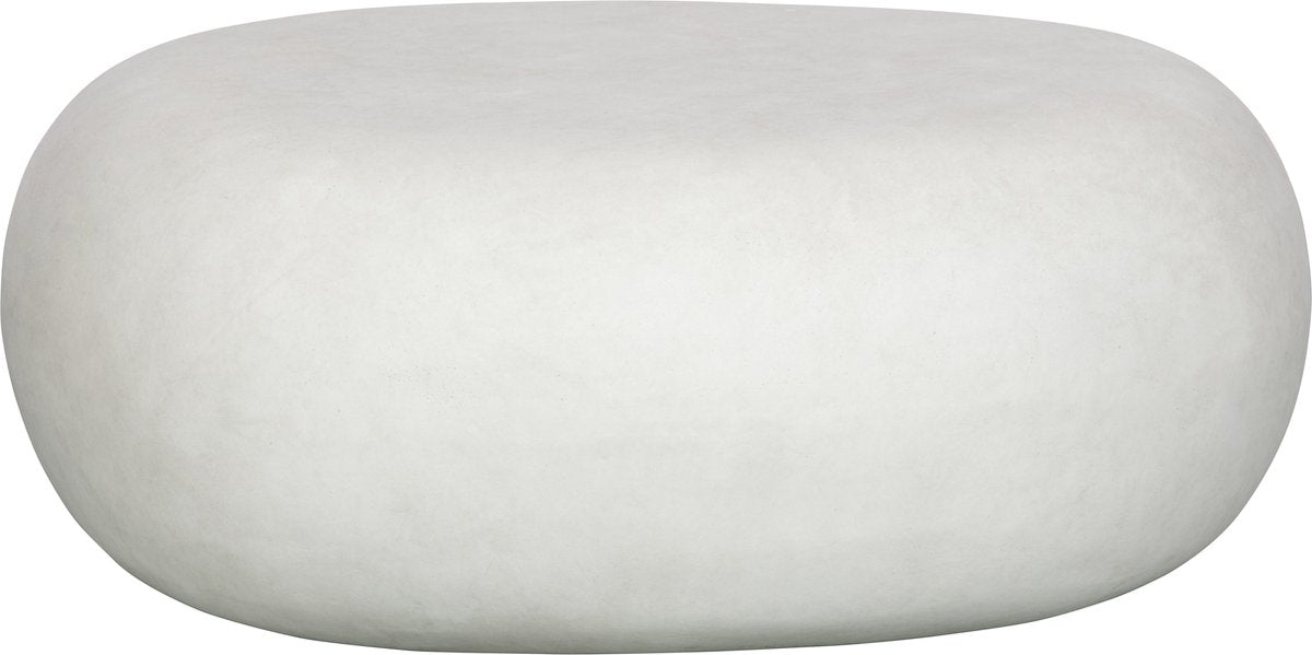 Vtwonen Kieselstein-Beistelltisch – Faserton – Betonoptik – Weiß – 31 x 65 x 49 cm