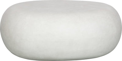 Vtwonen Kieselstein-Beistelltisch – Faserton – Betonoptik – Weiß – 31 x 65 x 49 cm