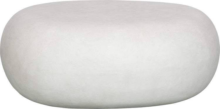 Vtwonen Kieselstein-Beistelltisch – Faserton – Betonoptik – Weiß – 31 x 65 x 49 cm