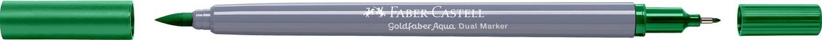 Faber-Castell – Duo-Aquarellmarker – Goldfaber – Smaragdgrün 163 – Pinsel 0,6 mm – FC-164663