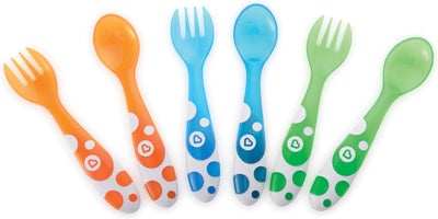 Munchkin-Besteckset für Babys – mehrfarbig – spülmaschinenfest – pro 6 Teile – ab 3 Monaten – Kinderbesteck – Geschenk zur Mutterschaft