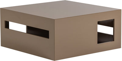 Vtwonen moderner Couchtisch – MDF-Holz – Hochglanz-Sandbraun – 40 x 88 x 88 cm