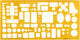 Möbelvorlage von Aristo Architects – Maßstab 1:50 – mit Tintenpunkten – orange transparent – AR-5063