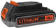 Black+Decker Schiebebatterie 18 V, 2,5 Ah Lithium-Ionen – bl2518-xj
