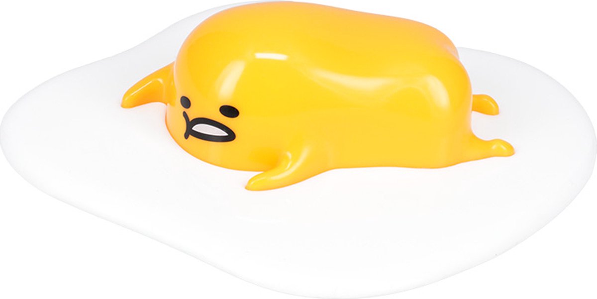 Paladone Gudetama Icon Light – Offiziell lizenzierte Sanrio 3D-Lampe aus flexiblem Gummi in Eiform, Lazy Egg Nachtlampe für Jungen und Mädchen, Anime-Cartoon-Raumdekoration –