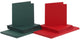 Creativ Firmenkarten und Umschläge, Kartengröße 15x15 cm, Umschlaggröße 16x16 cm, 110+230 gr, grün, rot, 50er Set 1 Box