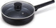 Brabantia Vanta Bratpfanne mit Deckel – ø 24 cm – 100 % PFAS-frei – Schmorpfanne – Keramik-Antihaftbeschichtung, titanverstärkt – induktionsgeeignet – Schwarz