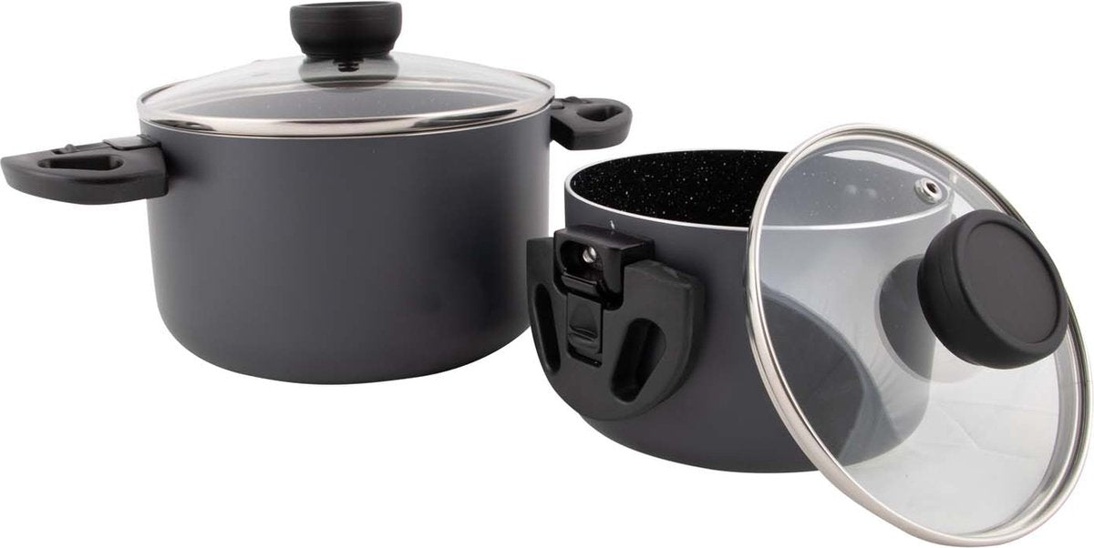 Bo-Camp - Pfannenset - Twist - Compact 2 - Aluminium - Induktion