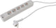 Q-Link-Steckdosenleiste – 5-fach – geerdet – mit Flachstecker – USB A C – 3 x 1,5 mm² – 1,5 m – weiß