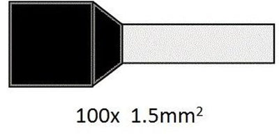 Cimco-Aderendhülse isoliert 1,5 mm2 pro 100