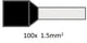 Cimco-Aderendhülse isoliert 1,5 mm2 pro 100