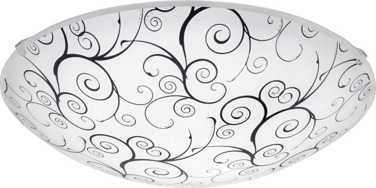Eglo Margitta 1 - Wand-Deckenleuchte - 1 Licht - ø315mm. - weiß, schwarz, klar