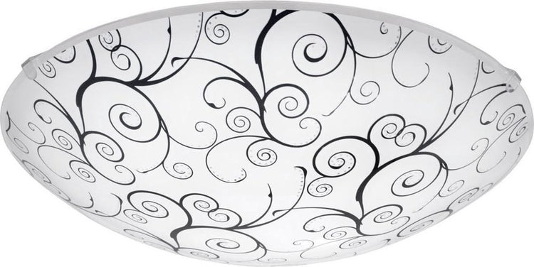 Eglo Margitta 1 - Wand-Deckenleuchte - 1 Licht - ø315mm. - weiß, schwarz, klar