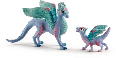 Schleich Bayala - Blumendrache Mama und Baby - Spielfigur - 70592
