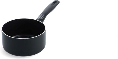 Greenchef Prime Keramik-Induktionstopf ohne Deckel 16 cm – 1,5 l – PFAS-frei – Induktionspfanne – spülmaschinenfest – ofenfest bis 160 °C – Keramik-Antihaftbeschichtung – recyceltes Aluminium – Schwarz