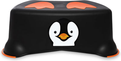 My Carry Potty My Step Stool Tritthocker für Kinder – Weiß – Schwarz – Orange – Pinguin