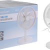 Hervorragender elektrischer Luxus-Tischventilator, robust, 30 cm, weiß