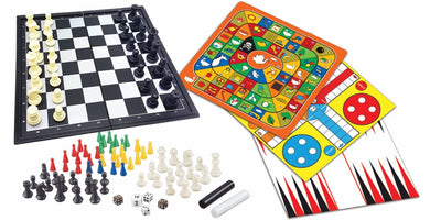 Lexibook magnetische Brettspiele – Set mit 8 Spielen in 1. für 2 bis 6 Spieler