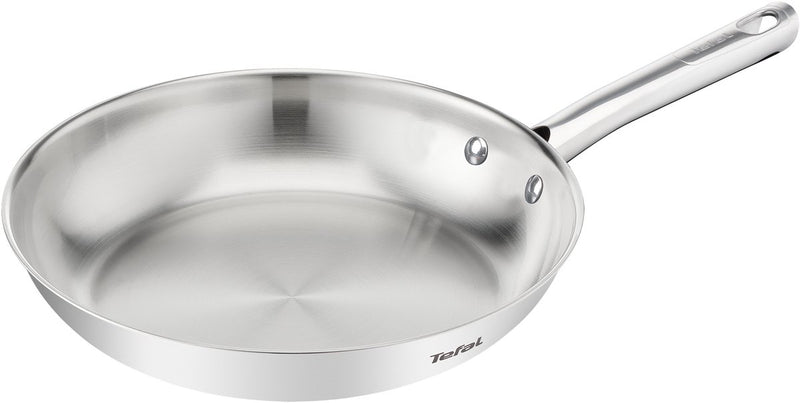 Tefal Duetto auf B8660434 – Bratpfanne – 24 cm – Induktionsgeeignet – knuspriges Backergebnis – Premium-Edelstahl – genietete Griffe – Bratpfanne