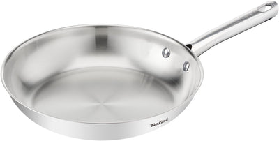 Tefal Duetto auf B8660434 – Bratpfanne – 24 cm – Induktionsgeeignet – knuspriges Backergebnis – Premium-Edelstahl – genietete Griffe – Bratpfanne