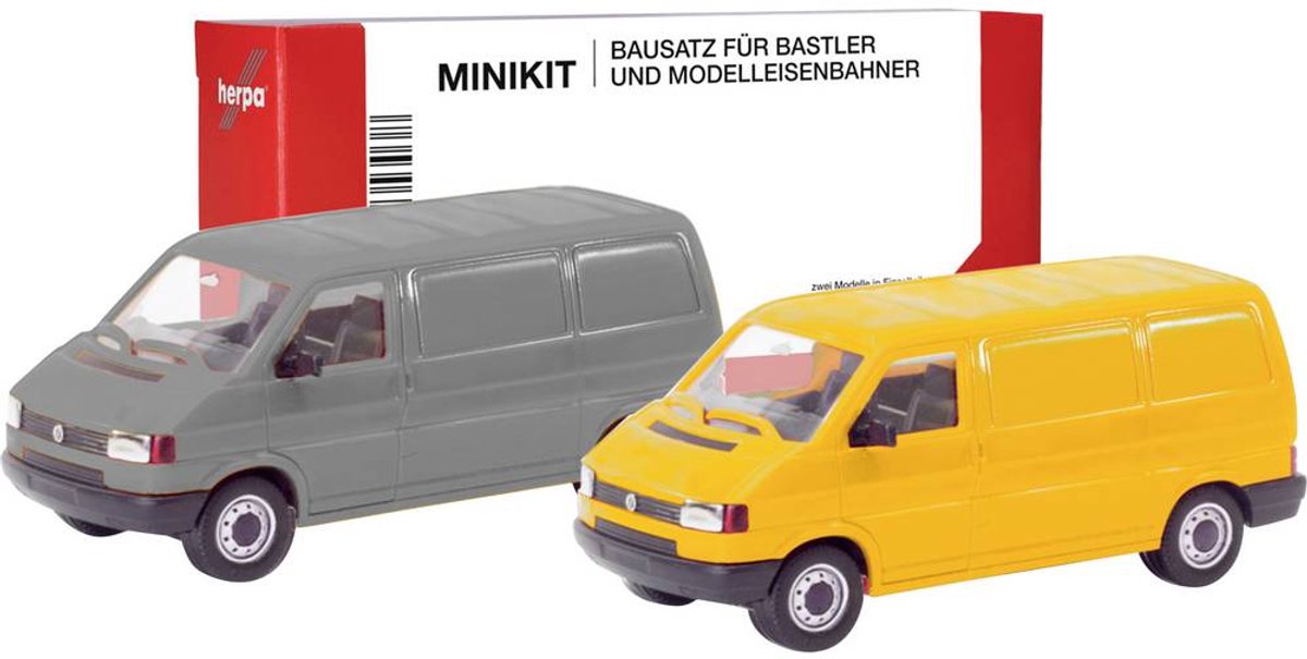 Herpa VW T4 Transporter, grau gelb (Mini-Kit 2 Stk.)