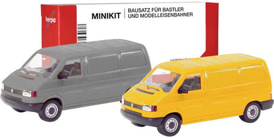 Herpa VW T4 Transporter, grau gelb (Mini-Kit 2 Stk.)