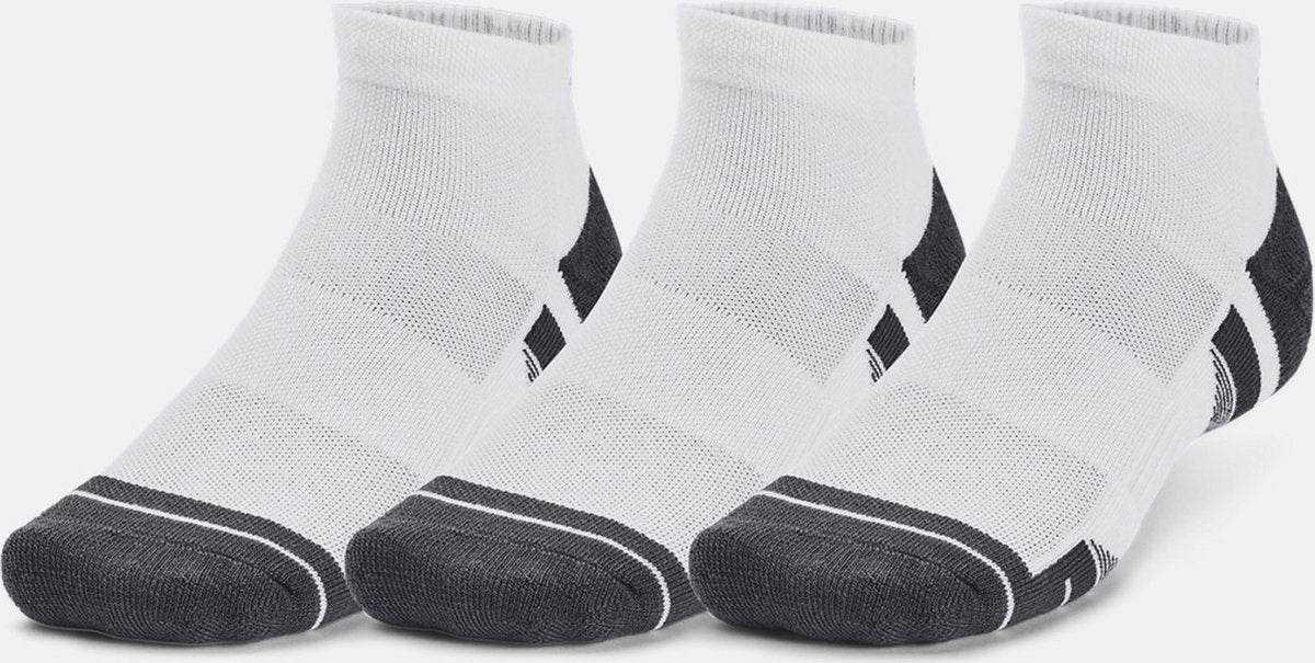 Under Armour UA Performance Tech 3pk Low-Wht Unisex-Sportsocken – Weiß – Jetgrau
