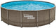 Sommerwellen Schwimmbad Elite Rahmen 427 x 107 cm dunkler dreifacher Korbweave+Filterpomp