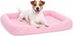 Flamingo-Hundekissen – Hundekorb – Naya rechteckig rosa mit Rand 70,5 x 41,5 cm – weich – stützend