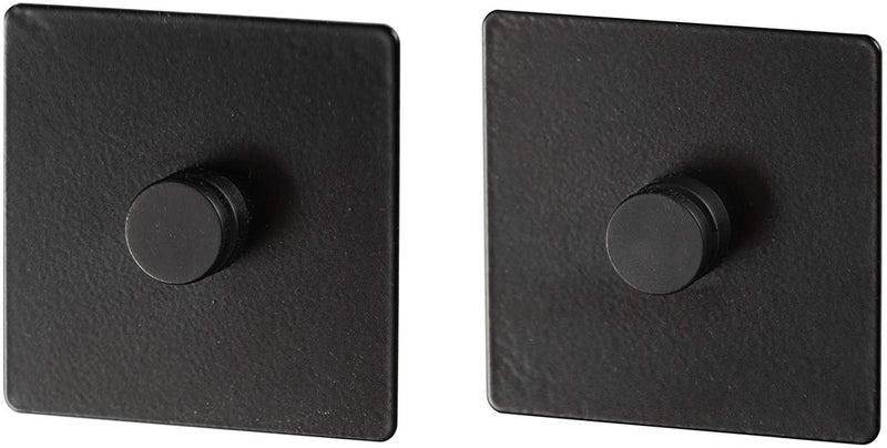 Wenko Adapter Turbo-Loc 6,3 x 1,4 cm mattschwarzer Stahl 2-teilig – zur Montage von Gala-Küchenzubehör ohne Bohren