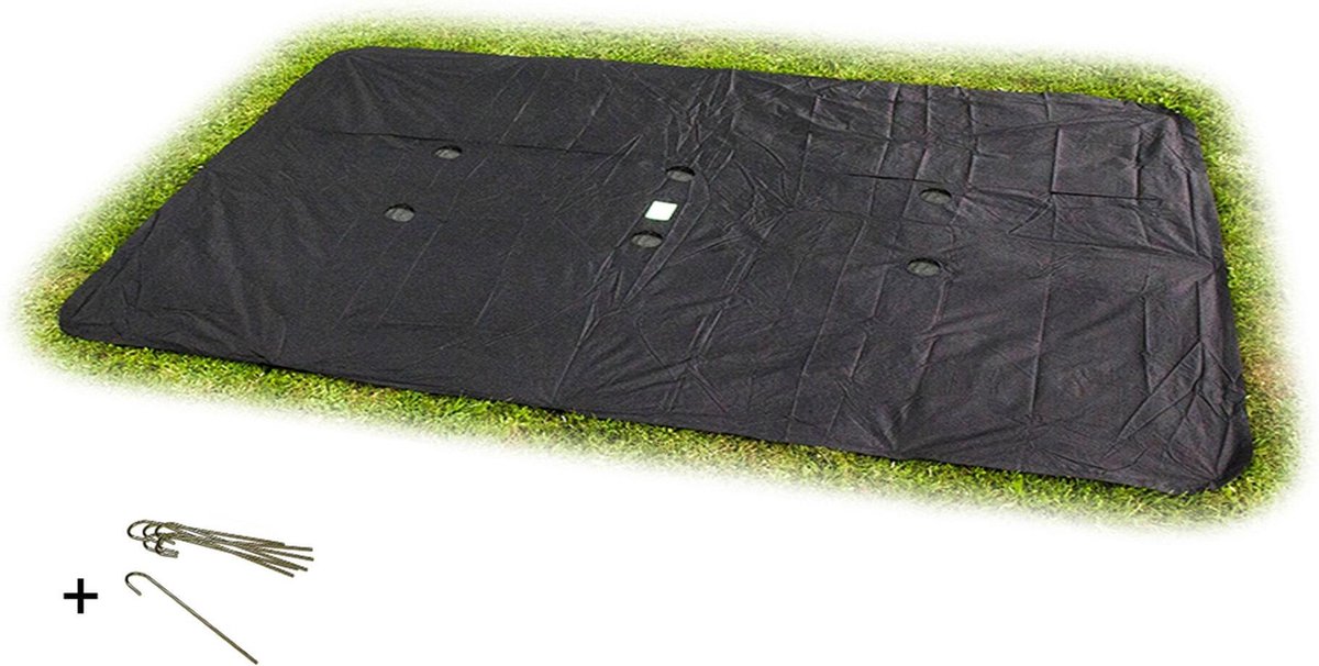 Exit Toys Exit Groundlevel Trampolinabdeckung 244 x 427 cm – Trampolin-Schutzhülle – wetterfest – rechteckig – Plane