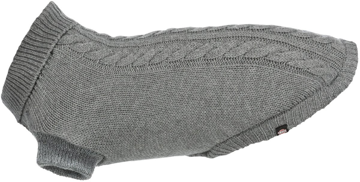 Trixie Hundepullover – Kenton – Grau – 55 cm