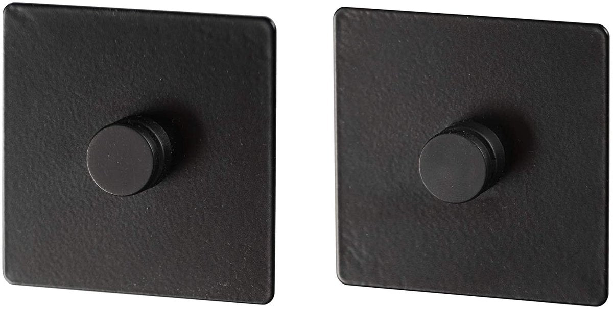 Wenko Adapter Turbo-Loc 6,3 x 1,4 cm mattschwarzer Stahl 2-teilig – zur Montage von Gala-Küchenzubehör ohne Bohren