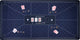 Engelhart Pokerteppich blau 180x90 cm - Polyestergummi - glatte Spielfläche - Pokerwürfel-Zubehör -