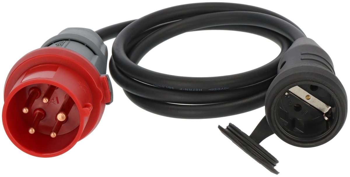 Brennerstuhl Adapterkabel Adapterkabel Adapterkabel CEE Stecker 400V schwarz