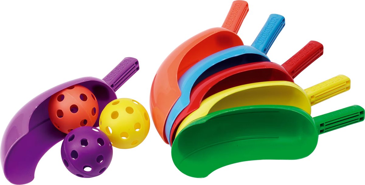 Megaform Schaufelset mit 6 farbigen Schlägern und Bällen