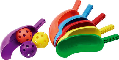 Megaform Schaufelset mit 6 farbigen Schlägern und Bällen