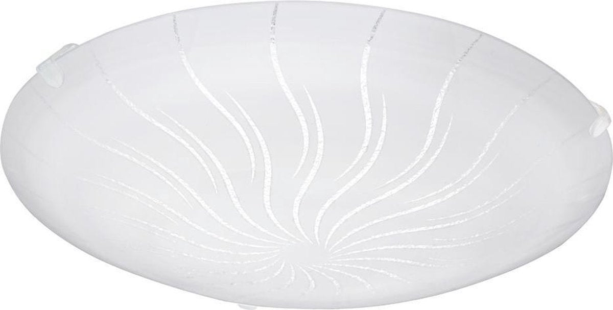Eglo Margitta 1 - Wand-Deckenleuchte - 1 Licht - ø245mm. - weiß - granilleweiß, klar
