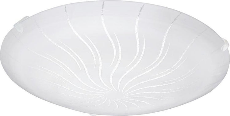 Eglo Margitta 1 - Wand-Deckenleuchte - 1 Licht - ø245mm. - weiß - granilleweiß, klar