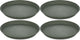Koziol runder Teller, 20,5 cm, 4er-Set, bio, aschgrau - | Platte verbinden