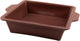 Point-Virgule quadratische Kuchenform aus Platin-Silikon, Vintage-Kastanienbraun, 20 x 20 x 6 cm